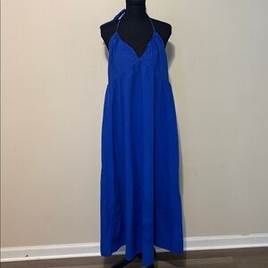 Universal Thread Royal Blue Halter Maxi Dress with side pockets.